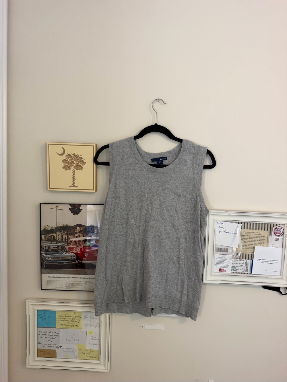 Basic Editions Grey Sleeveless Tank Top